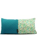 Kussen Liberty / Poix turquoise
